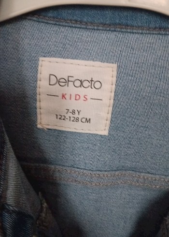 Kız Çocuk Parlak Mavi Kot Ceket - Görsel 8