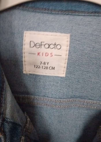 Kız Çocuk Parlak Mavi Kot Ceket - Görsel 9