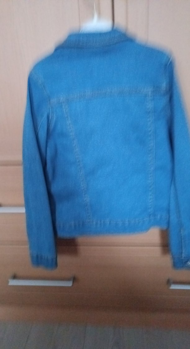 Kız Çocuk Parlak Mavi Kot Ceket - Görsel 5