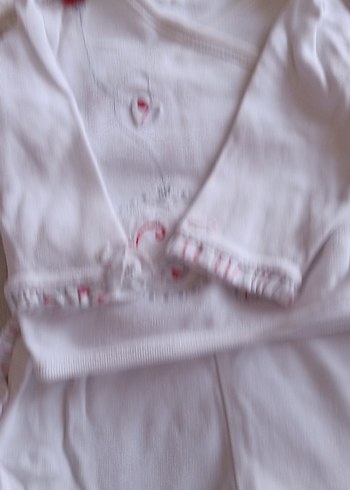 Beyaz Nakışlı Bebek Kız Kıyafet Seti - Görsel 5