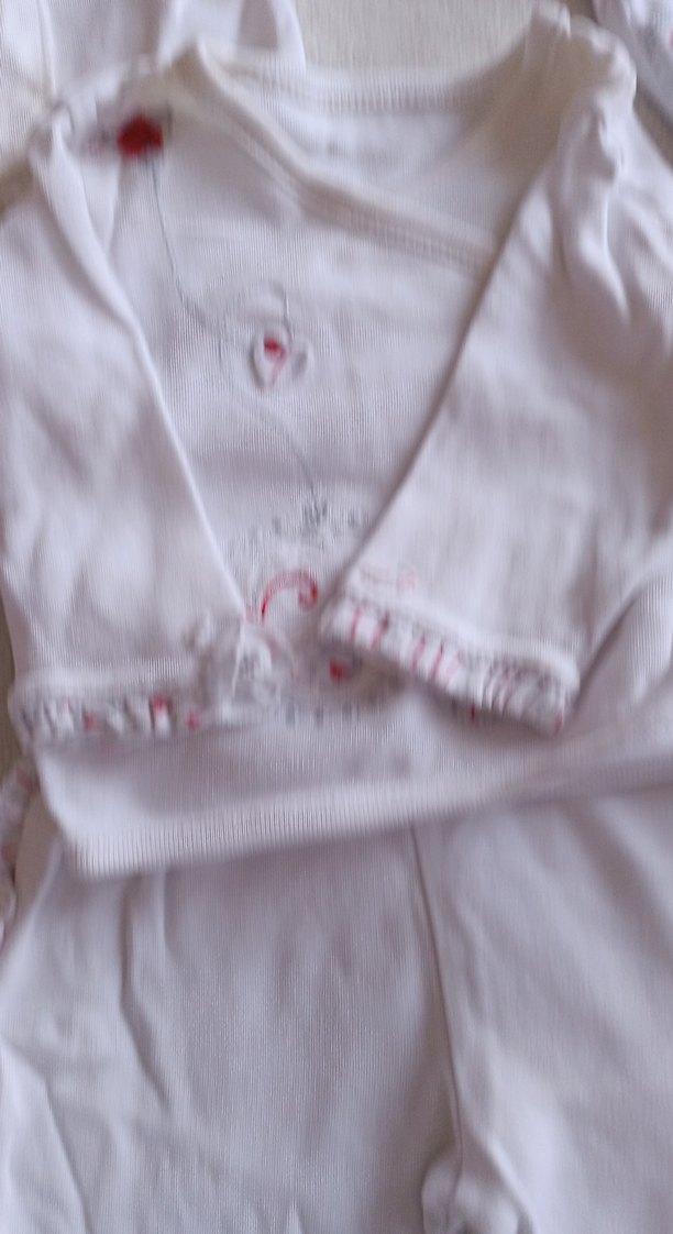 Beyaz Nakışlı Bebek Kız Kıyafet Seti - Görsel 5