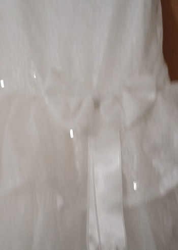 Beyaz Fırfırlı Kız Çocuk Elbisesi - Görsel 4