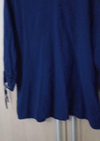 Mor Kadın Keten Uzun Kollu Bluz - Görsel 9