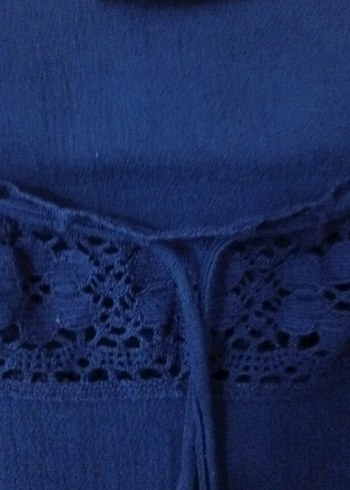 Mor Kadın Keten Uzun Kollu Bluz - Görsel 6