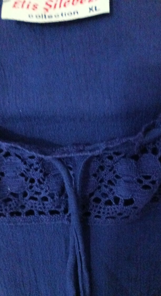 Mor Kadın Keten Uzun Kollu Bluz - Görsel 5