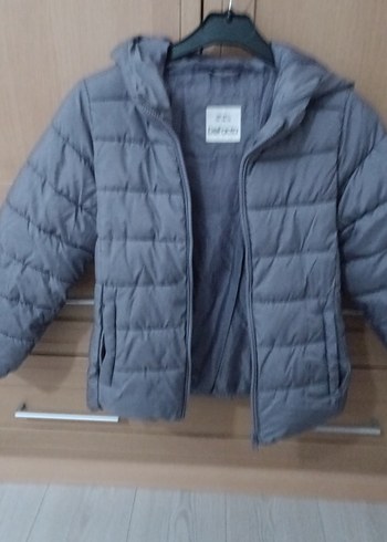 Mor Kışlık Kız Çocuk Fermuarlı Mont - Görsel 3