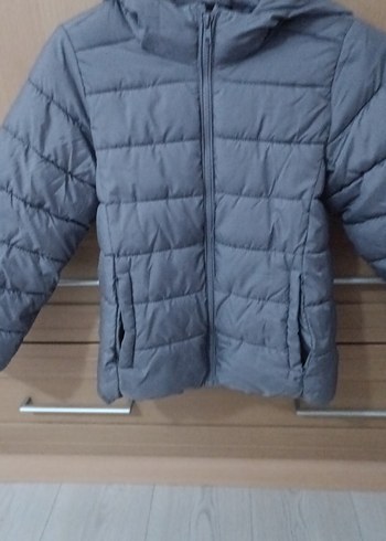 Mor Kışlık Kız Çocuk Fermuarlı Mont - Görsel 2