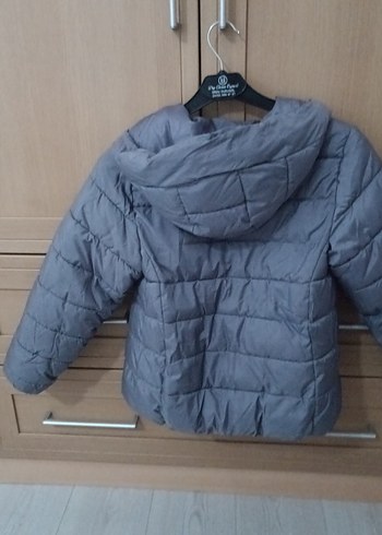 Mor Kışlık Kız Çocuk Fermuarlı Mont - Görsel 6