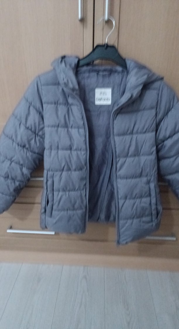 Mor Kışlık Kız Çocuk Fermuarlı Mont - Görsel 3