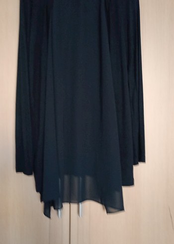 Siyah Uzun Kadın Hırka - Görsel 7