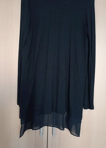 Siyah Uzun Kadın Hırka - Görsel 3