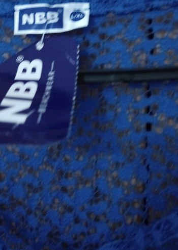 Mavi Uzun Bol Kesim Boncuklu pareo - Görsel 4