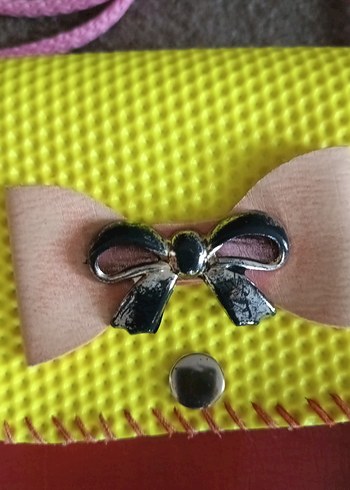 Renkli Fiyonk Detaylı Kız Çocuk Çanta - Görsel 3