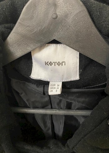 s Beden siyah Renk Koton Siyah Kürklü Kadın Kışlık Mont