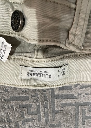 Pull and Bear Pull&bear Bej Pamuklu Kadın Pantolon