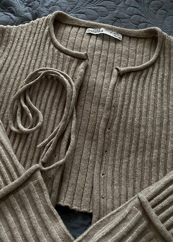 Bershka Kısa Kesim Bej Kazak - Görsel 3