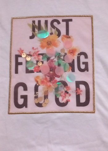 Kız Çocuk Beyaz Baskılı Pamuk Tişört - Görsel 5