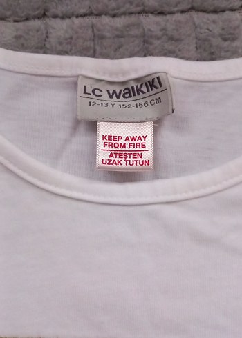 Kız Çocuk Beyaz Baskılı Pamuk Tişört - Görsel 2