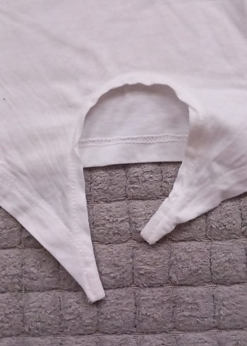 Kız Çocuk Beyaz Baskılı Pamuk Tişört - Görsel 3