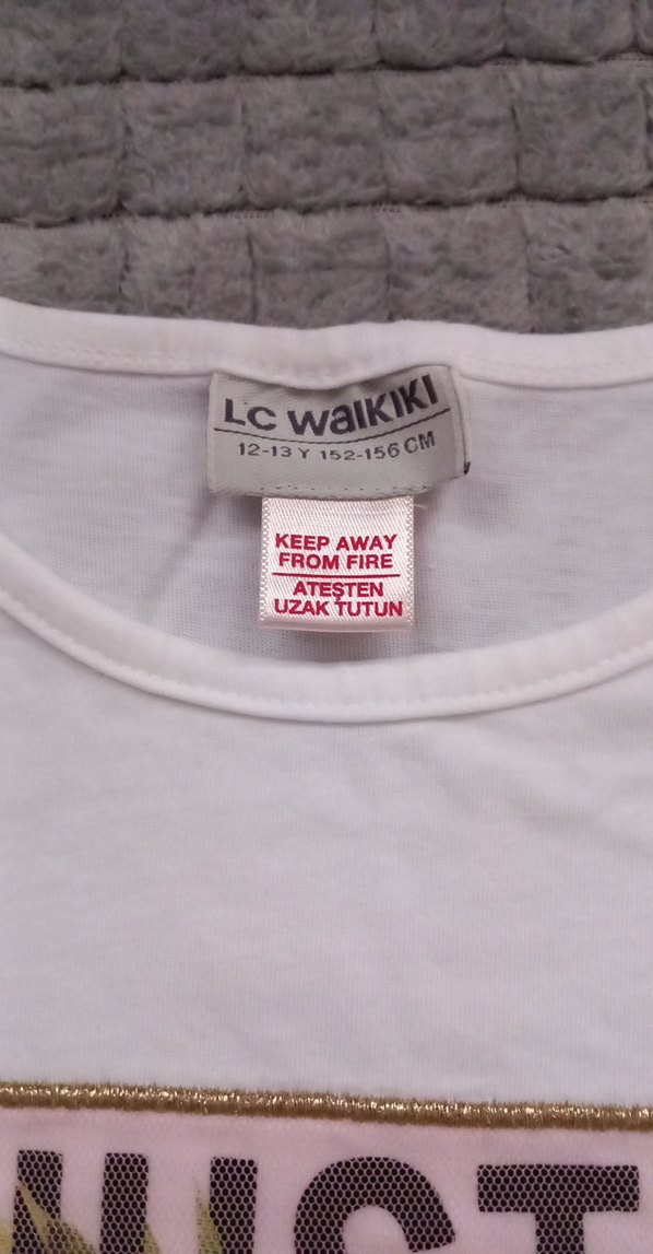 Kız Çocuk Beyaz Baskılı Pamuk Tişört - Görsel 2