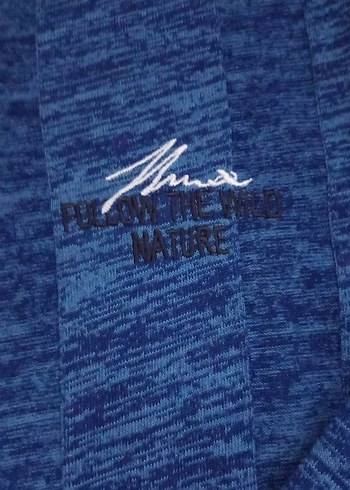 Mavi Örgüli Sweatshirt - Görsel 3