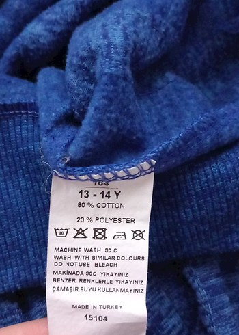 Mavi Örgüli Sweatshirt - Görsel 6