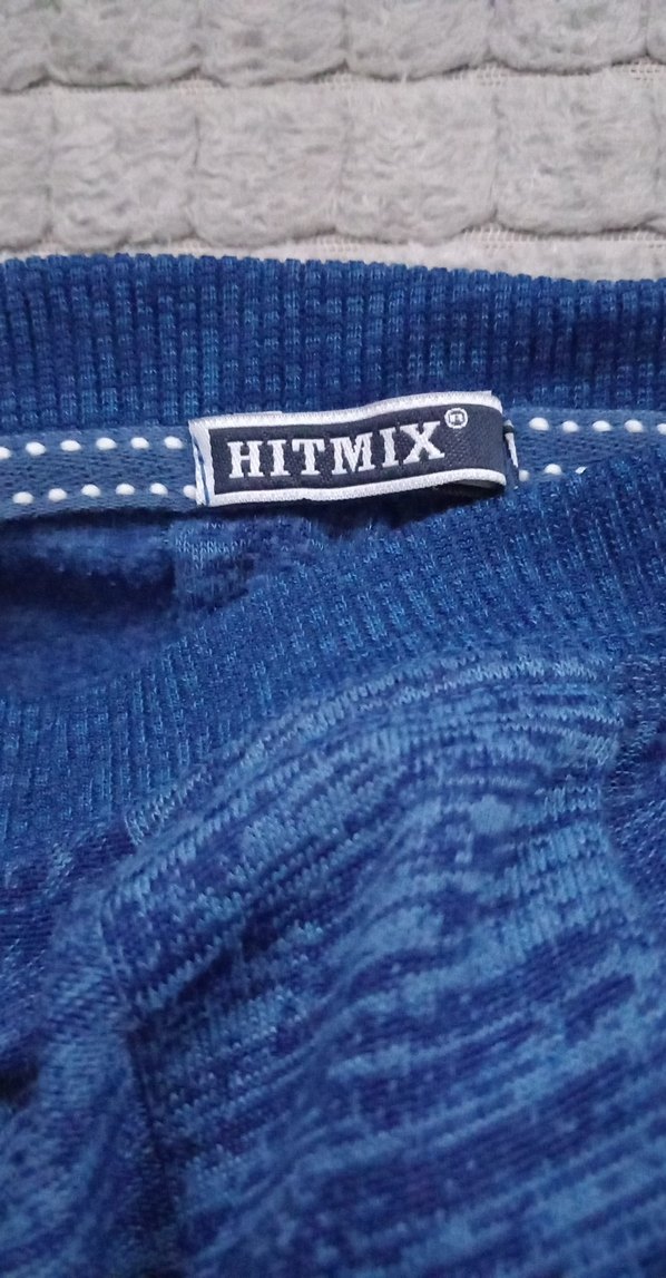 Mavi Örgüli Sweatshirt - Görsel 5