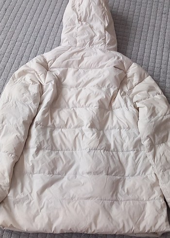 Kürk Detaylı Beyaz  Kışlık Mont - Görsel 5