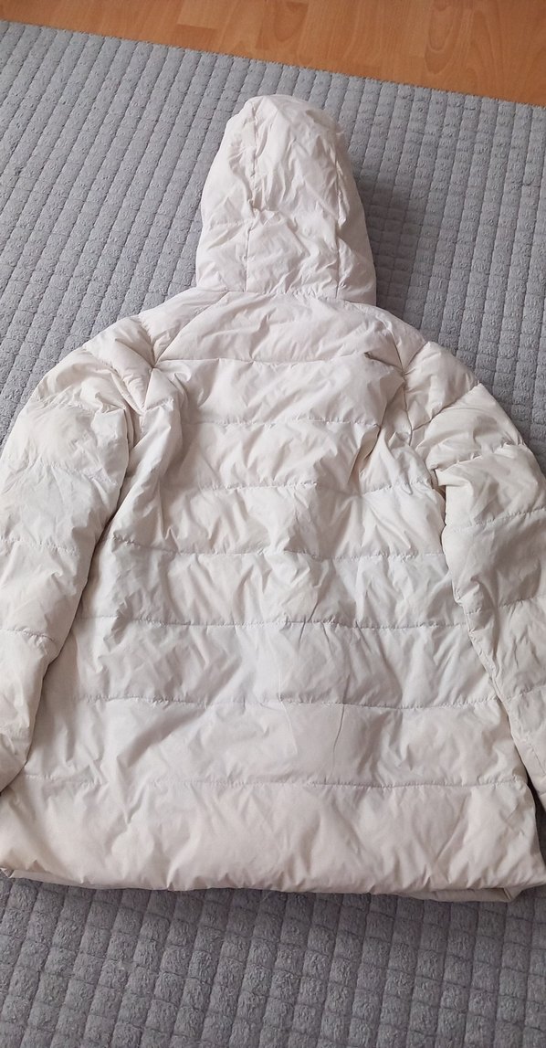 Kürk Detaylı Beyaz  Kışlık Mont - Görsel 5