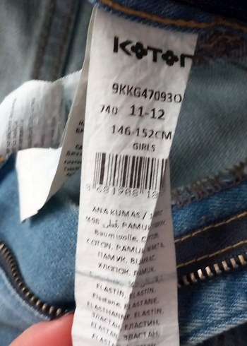 Mavi Yırtık Detaylı cocuk Denim Pantolon - Görsel 4