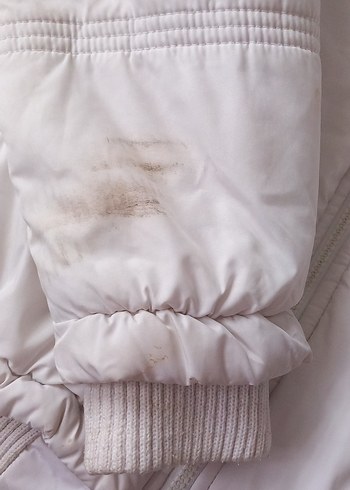 Kürklü Kapüşonlu Beyaz Kadın Kış Montu - Görsel 4