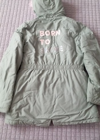 Kız Çocuk  Düğmeli Kışlık Mont - Görsel 2