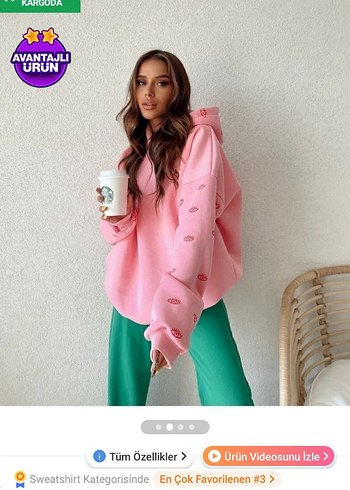 Trendyol & Milla Pembe Sweatshirt