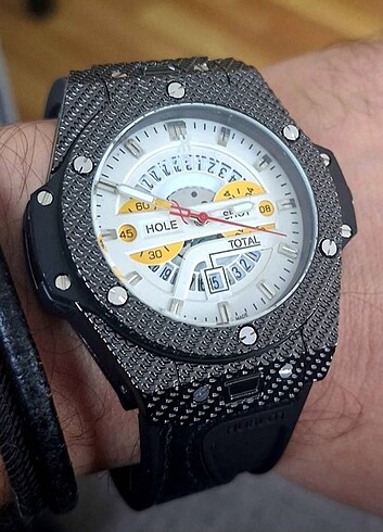 Beden siyah Renk Hublot erkek kol saati