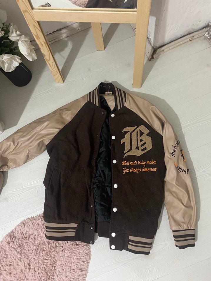 Kadın Kahverengi Deri Bomber Ceket - Görsel 2