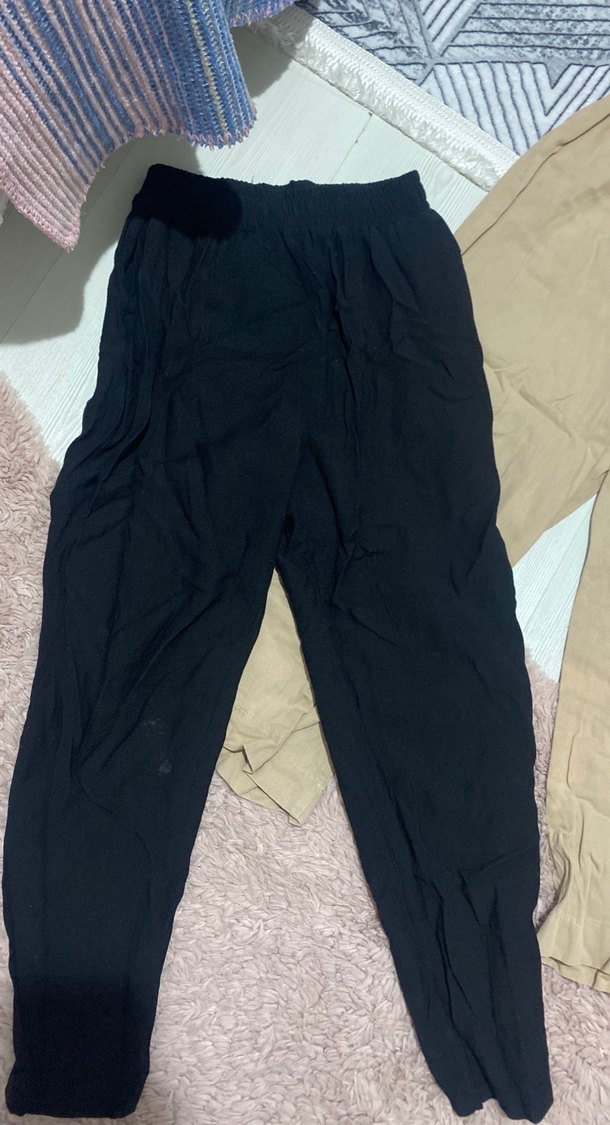 Bej Kadın Keten Midi Pantolon - Görsel 3