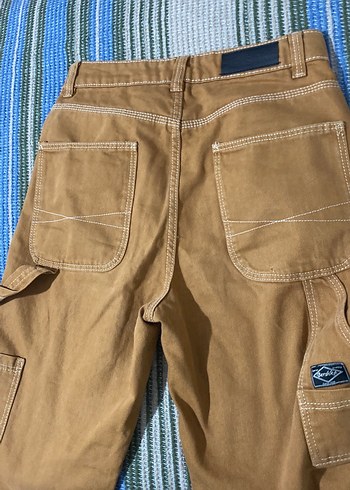 Bershka Düz Kesim Kahverengi Kadın Kot Pantolon - Görsel 4