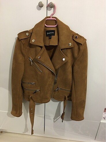 Stradivarius Süet Biker Ceket