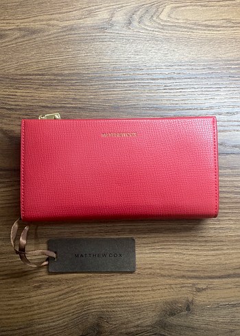 Klasik Kırmızı Deri Kadın Cüzdanı - Görsel 2