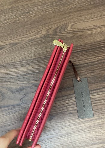 Klasik Kırmızı Deri Kadın Cüzdanı - Görsel 3