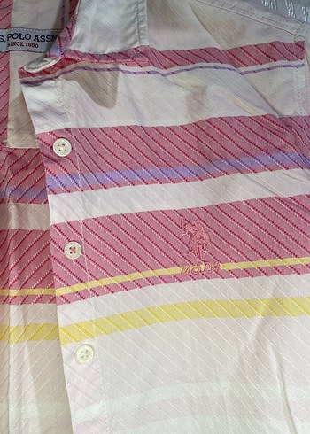 Pembe Çizgili Uzun Kollu Gömlek - Görsel 2