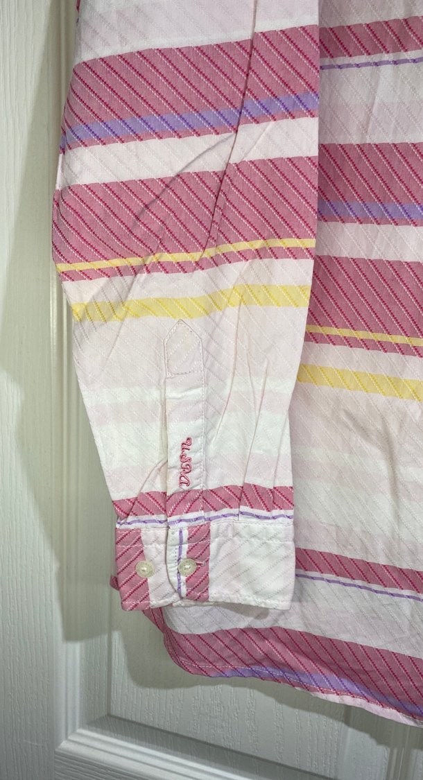 Pembe Çizgili Uzun Kollu Gömlek - Görsel 4