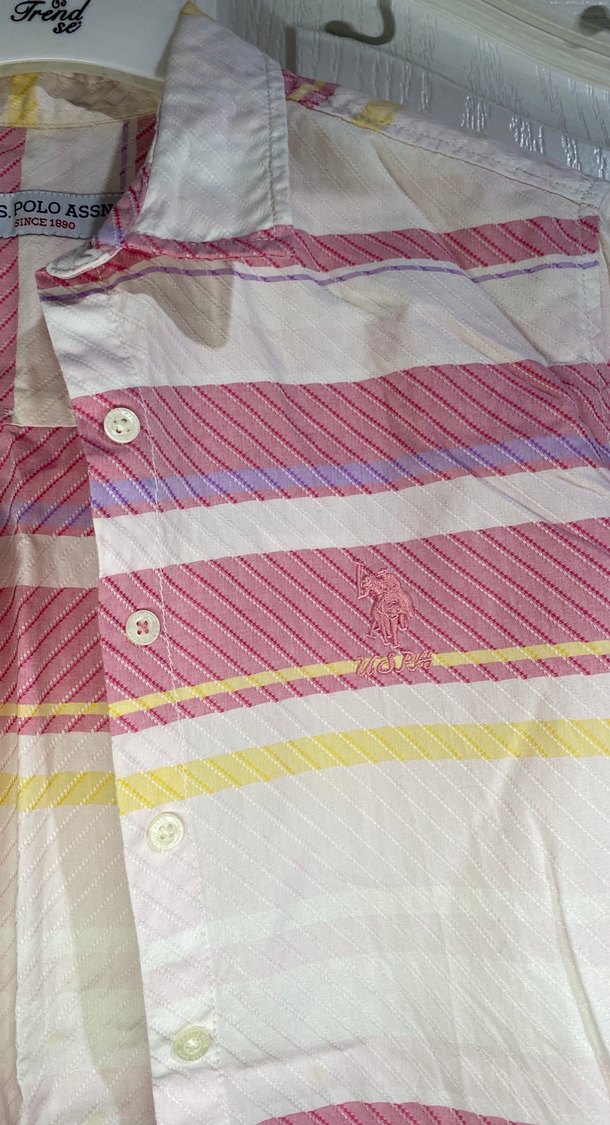 Pembe Çizgili Uzun Kollu Gömlek - Görsel 2