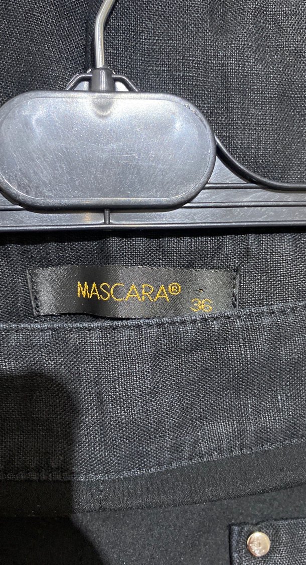 Siyah Uzun Kadın Etek, Kemerli, Gevşek Kesim - Görsel 4