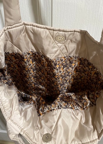 Bej Kadın Günlük Fermuarlı Çanta - Görsel 3