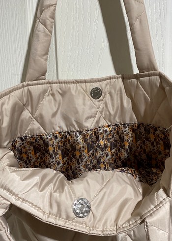 Bej Kadın Günlük Fermuarlı Çanta - Görsel 2