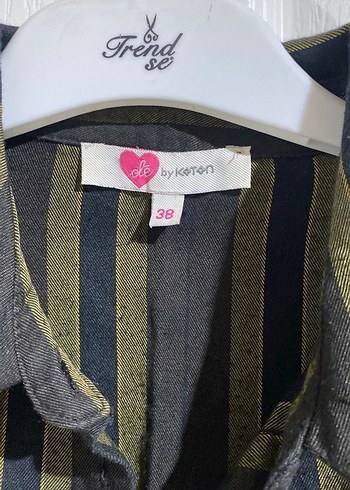 Kadın Çizgili Uzun Kollu Gömlek - Görsel 2