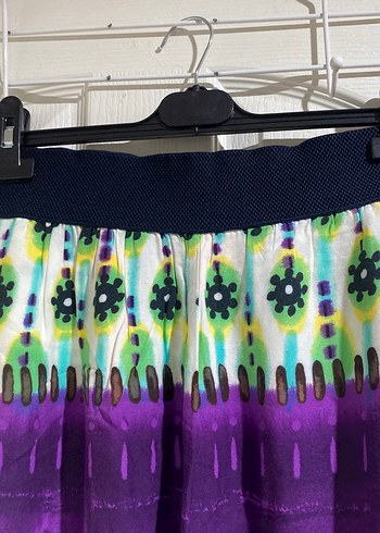 Renkli Bohem Salaş Pilili Kadın Pantolon - Görsel 4