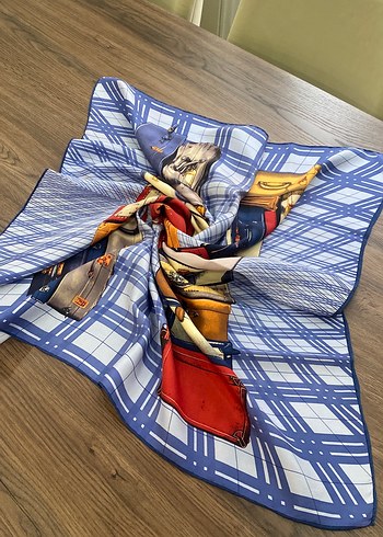 Vintage Çok Renkli Kadın Eşarp - Görsel 3