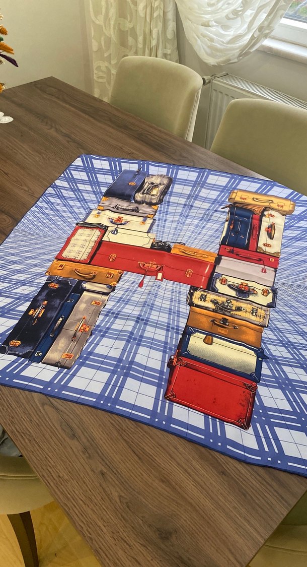 Vintage Çok Renkli Kadın Eşarp - Görsel 2